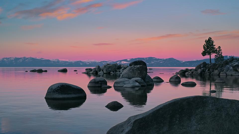 Solid rocks in dawn